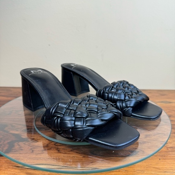 Marc Fisher Nahea Block Heel Sandals in black - Picture 7 of 16